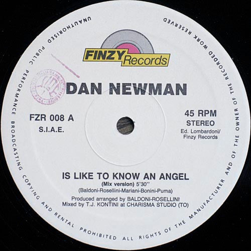 Dan Newman - Is Like To Know An Angel (12"")