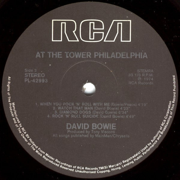 David Bowie - David Bowie At The Tower Philadelphia (LP, Album, RE)