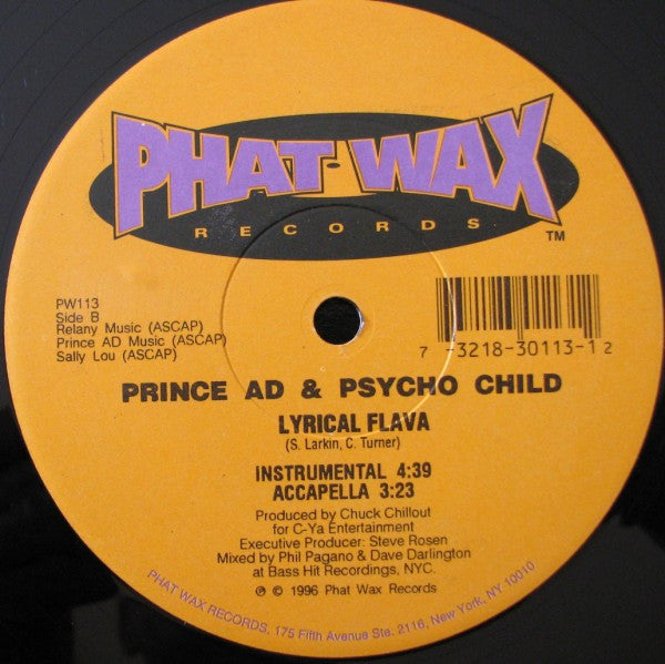 Prince AD* & Psycho Child - Lyrical Flava (12"")