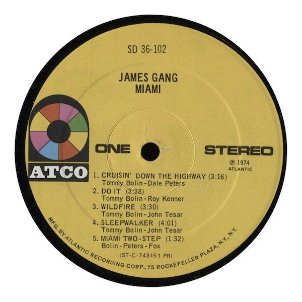 James Gang - Miami (LP, Album, PR )