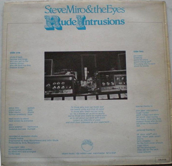 Steve Miro And The Eyes (2) - Rude Intrusions (LP, Album)