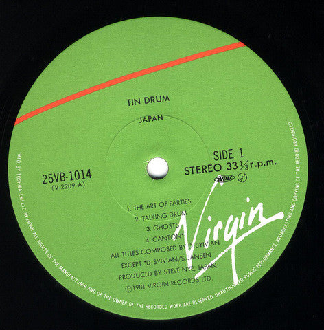 Japan - Tin Drum = 錻力の太鼓 (LP, Album, RE)
