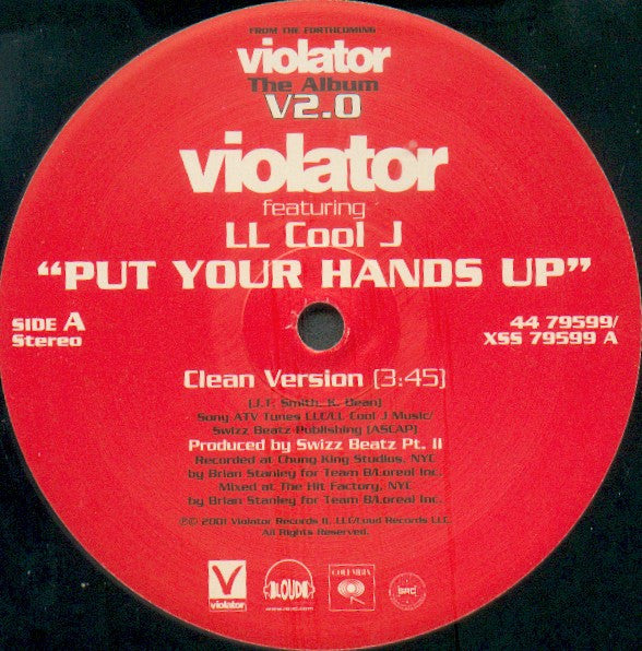Violator (3) Featuring LL Cool J - Put Your Hands Up (12"")