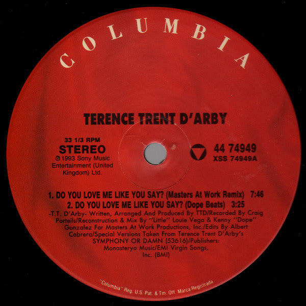 Terence Trent D'Arby - Do You Love Me Like You Say? (12"", Single)