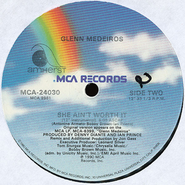 Glenn Medeiros - She Ain't Worth It (Extended Version)(12", Single)