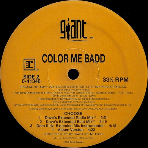 Color Me Badd - Choose (12"")