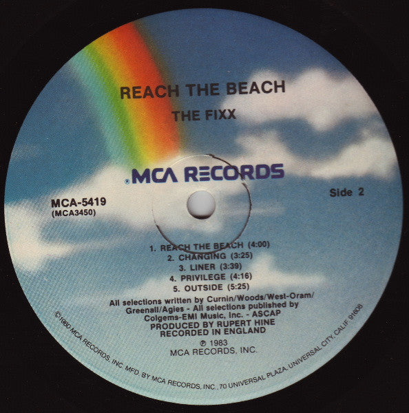 The Fixx - Reach The Beach (LP, Album, Pin)