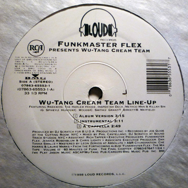 Funkmaster Flex - Wu Tang Cream Team Line Up / In The Tunnel At The...