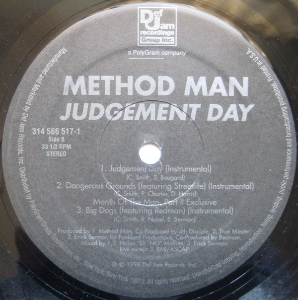 Method Man - Judgement Day (12"", Single)