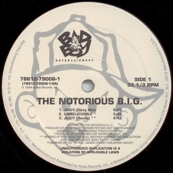 The Notorious BIG* - Juicy (12"")