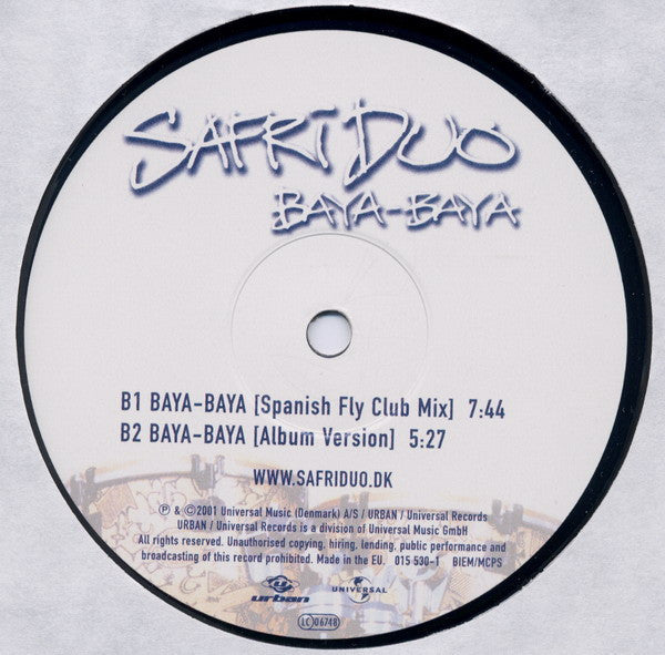 Safri Duo - Baya-Baya (12"")