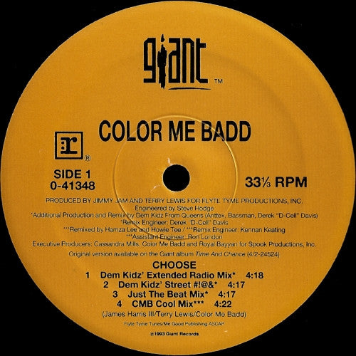 Color Me Badd - Choose (12"")