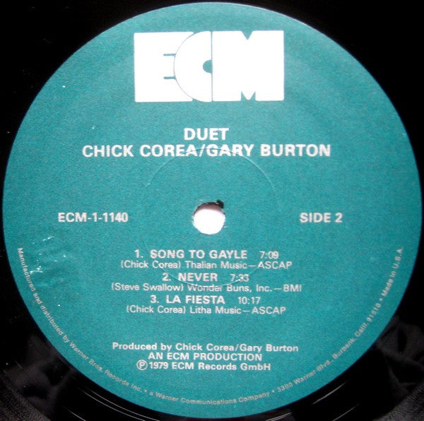 Gary Burton / Chick Corea - Duet (LP, Album)