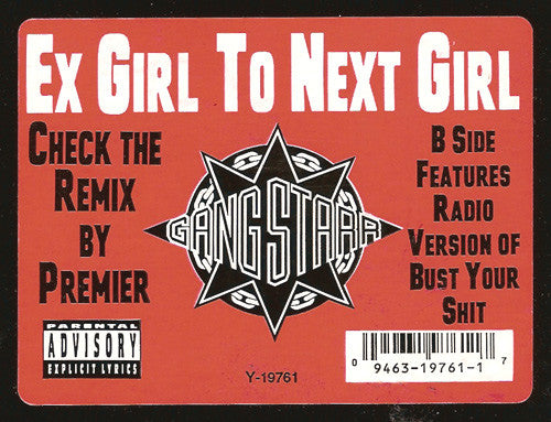 Gang Starr - Ex Girl To Next Girl (12"")