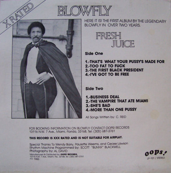 Blowfly - Fresh Juice (LP, Album)