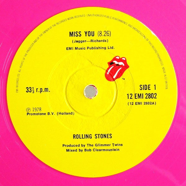 The Rolling Stones - Miss You (12"", Pin)