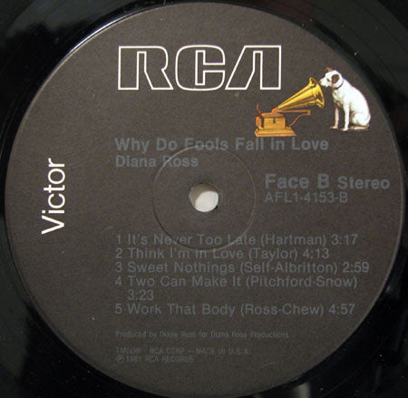 Diana Ross - Why Do Fools Fall In Love (LP, Album, Ind)