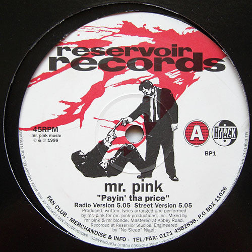 Mr. Pink (2) - Payin' Tha Price / Death Before Dishonor(12", Single)