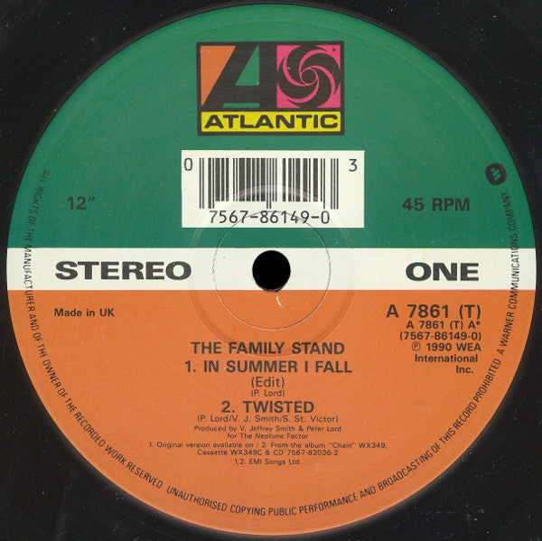 The Family Stand - In Summer I Fall (12"")