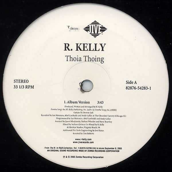R. Kelly - Thoia Thoing (12"", Single)