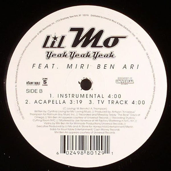 Lil Mo* Feat. Miri Ben Ari* - Yeah Yeah Yeah (12"")