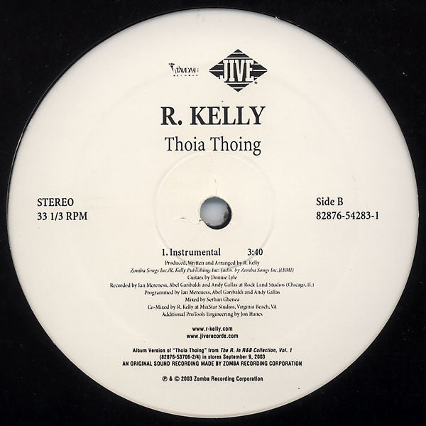 R. Kelly - Thoia Thoing (12"", Single)