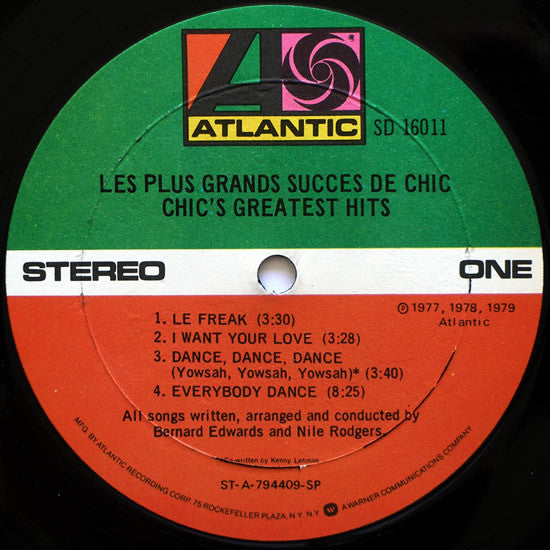 Chic - Les Plus Grands Succes De Chic (Chic's Greatest Hits)(LP, Co...