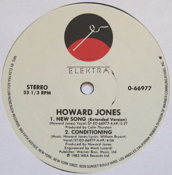 Howard Jones - New Song (12"", EP, All)