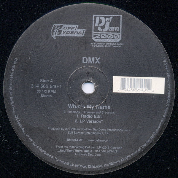 DMX - What's My Name (12"", Single)