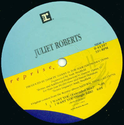 Juliet Roberts - I Want You (12"")