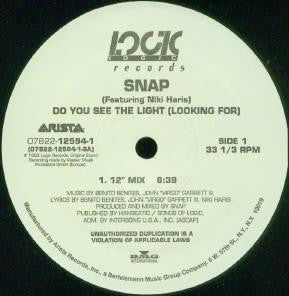 Snap* Featuring Niki Haris - Do You See The Light (Looking For) (12"")