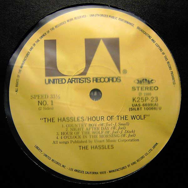The Hassles - Hour Of The Wolf (LP, Album, RE)