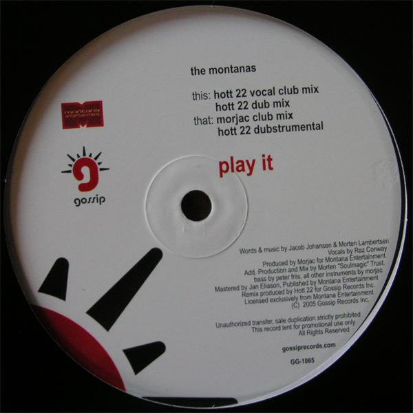 The Montanas - Play It (12"")