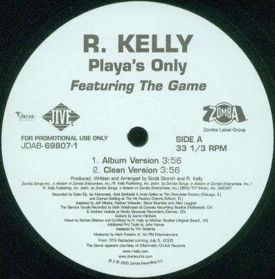 R. Kelly - Playa's Only (12"", Promo)