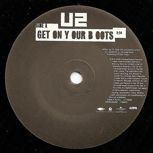U2 - Get On Your Boots (7"", Single)