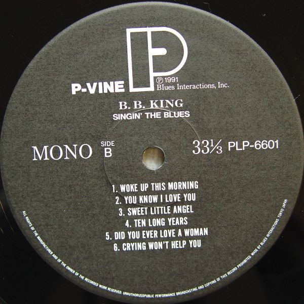 B.B. King - Singin' The Blues (LP, Comp, Mono, Ltd, RE)