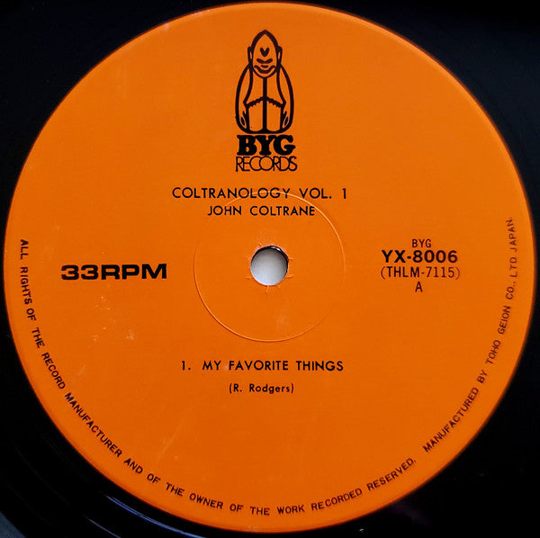 John Coltrane - Coltranology Vol. 1 (LP, Album, RE)