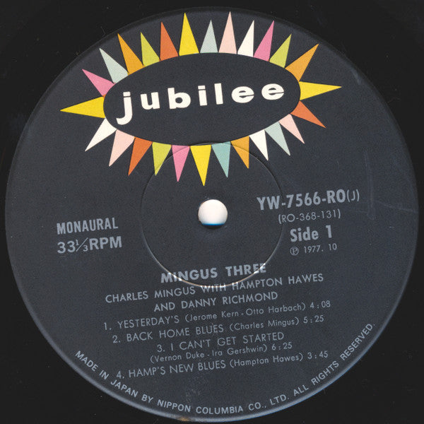 Charles Mingus - Mingus Three(LP, Album, Mono, RE)