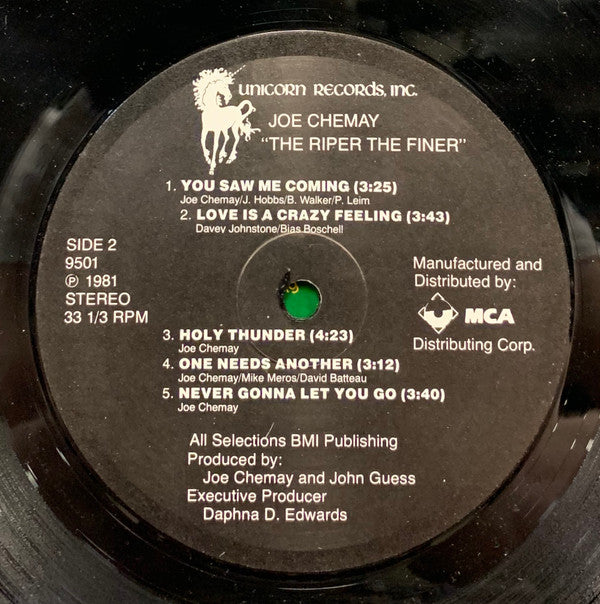 The Joe Chemay Band - The Riper The Finer (LP, Album)