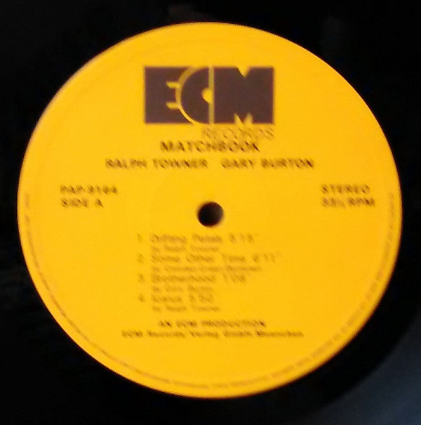 Ralph Towner, Gary Burton - Matchbook (LP, Album)