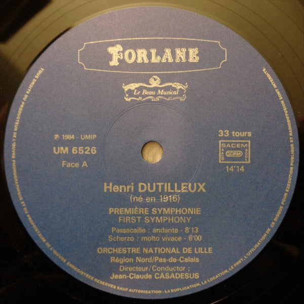 Henri Dutilleux - Symphonie N°1(LP, Gat)