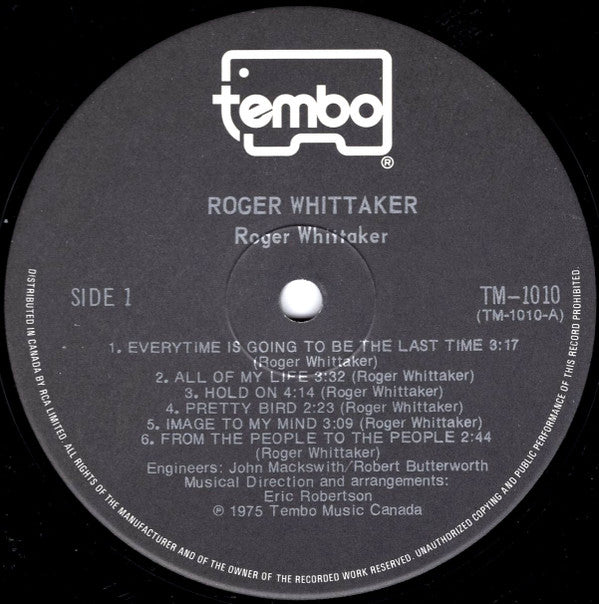 Roger Whittaker - Roger Whittaker (LP, Album,  )