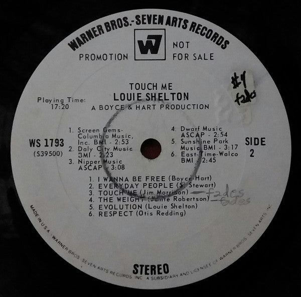 Louie Shelton - Touch Me (LP, Promo)