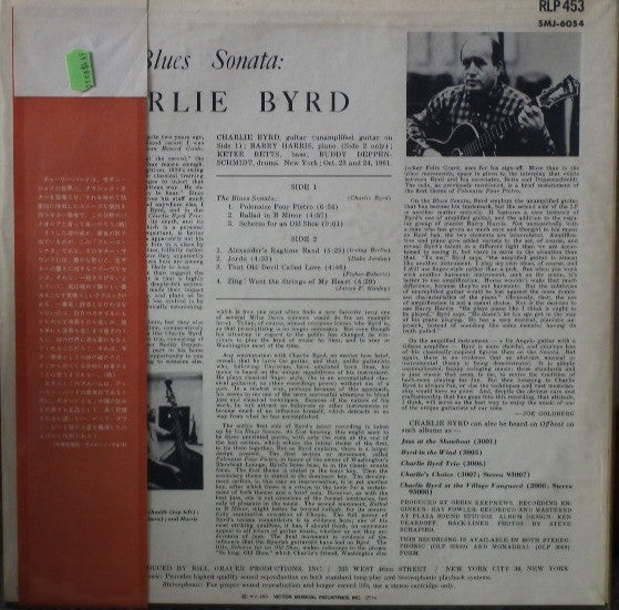 Charlie Byrd - Blues Sonata (LP, Album, RE)