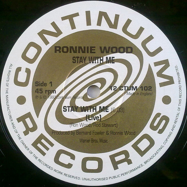 Ronnie Wood* - Stay With Me (12"", Maxi)