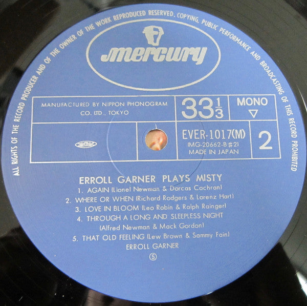 Erroll Garner - Erroll Garner Plays Misty (LP, Album, Mono, RE)
