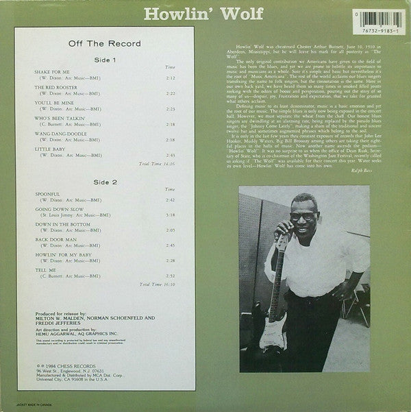 Howlin' Wolf - Howlin' Wolf (LP, Album, RE)
