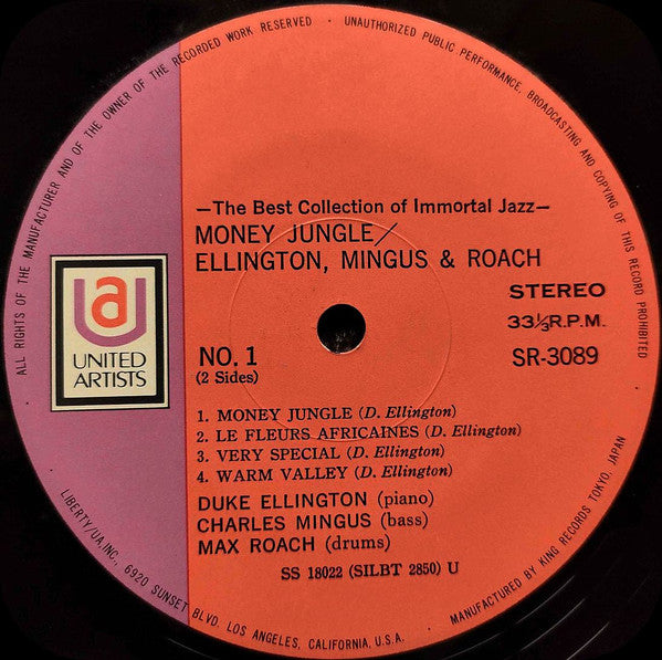 Duke Ellington - Money Jungle(LP, Album, RE)