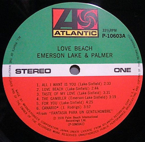 Emerson, Lake & Palmer - Love Beach (LP, Album)