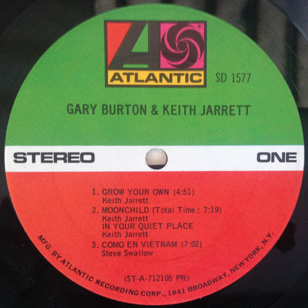 Gary Burton - Gary Burton & Keith Jarrett(LP, Album, PR-)